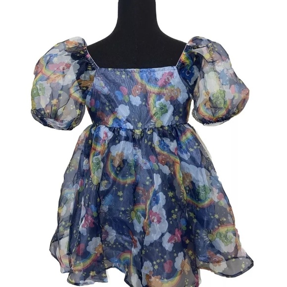 Care Bears Organza Kids' Dress with Puffy Sleeves NWOT - Picture 4 of 4